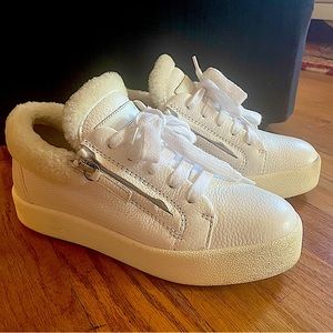 Giuseppe Zanotti Addy Winter Low Top Sneakers | White | Size 35.5